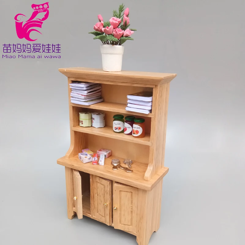 Mini Poppenhuis Meubels Studeerkamer Boekenkast Restaurant Kabinet 1:12 1:8 Bjd Pop Diy Meubels