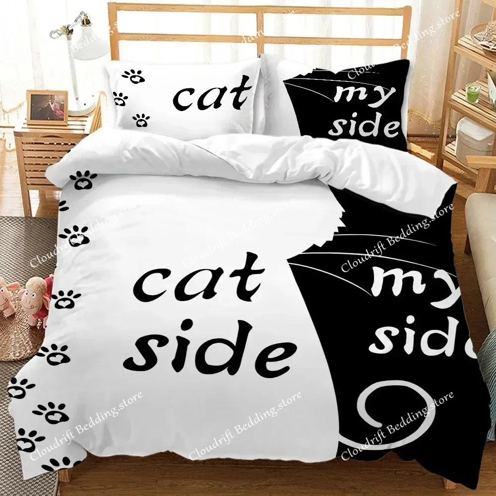 

3D Printed Couple Lover White Black Luxury Bed Double Bed Adult Single King Quilt Duvet Cover Queen Comforter Bedding Sets