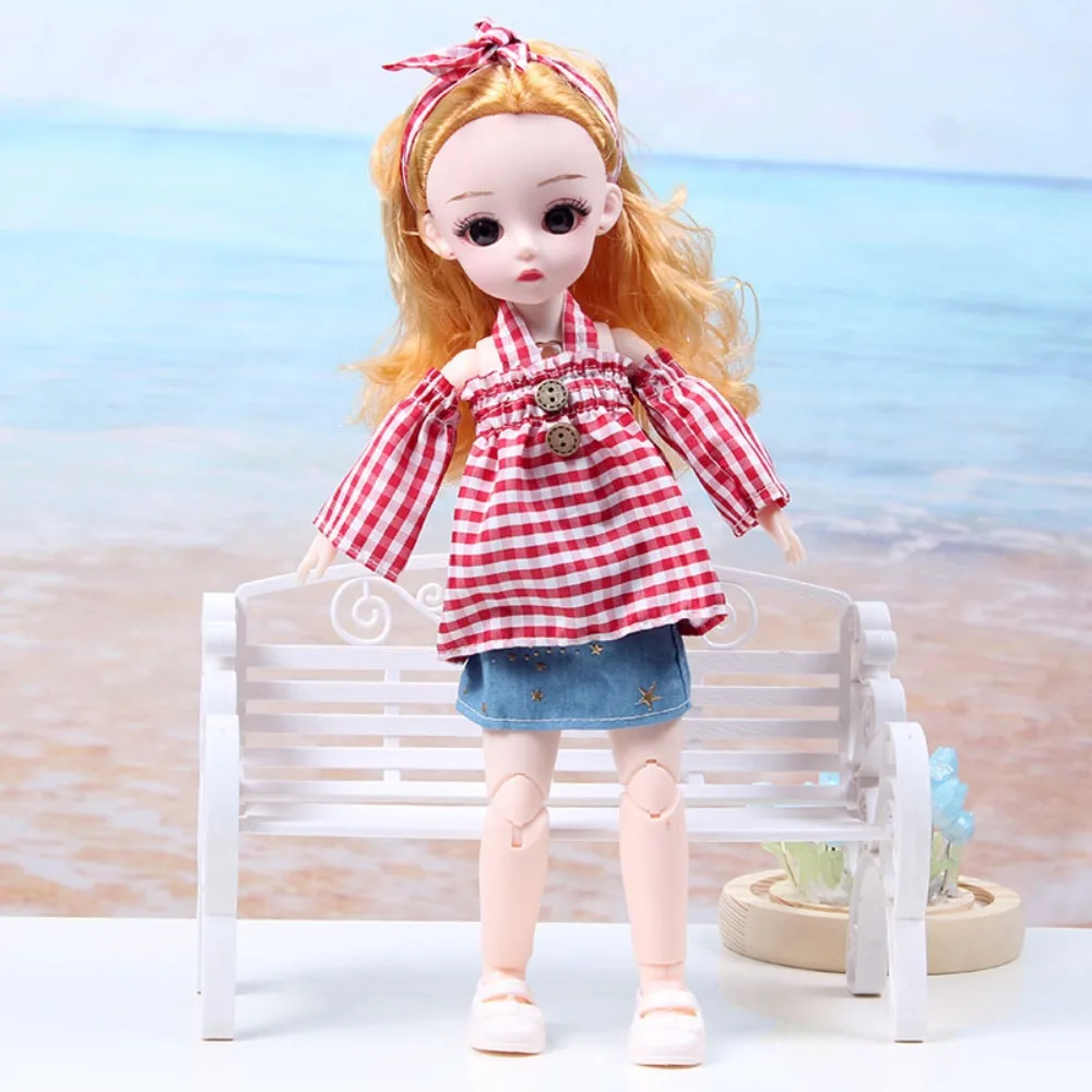 

Mini Spherical Joint 30cm Anime Bjd Doll Dress Up with Clothes Hinged Doll 3D Eyes Cute 1/6 Bjd Dolls Kids Toy