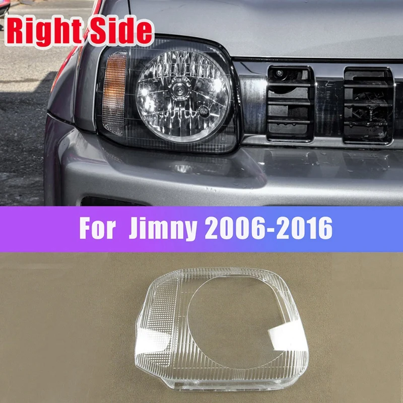 Pair Left+Right for Suzuki Jimny 2006-2016 Car Headlight Lens Cover Headlight Lampshade Front Light Shell Cover