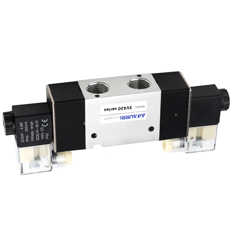 

3V420-15 DC24V DC12V AC110V AC220V Пневматический воздушный электромагнитный клапан Двухпозиционный трехходовой нормально закрытый клапан