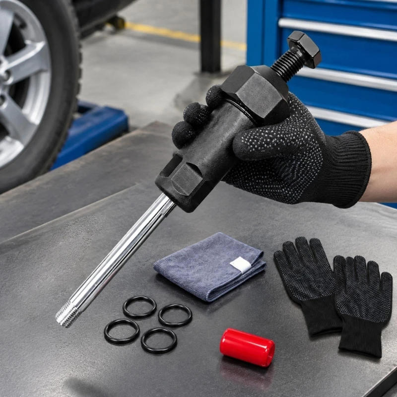Grease Passage Clearing Tool with Metal Body and Wrench Faces for Penetrating