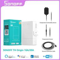 SONOFF TH Origin 16A 20A Temperature And Humidity Sensor Upgrade WiFi Smart Home Monitoring Works With Alexa Google Assistant