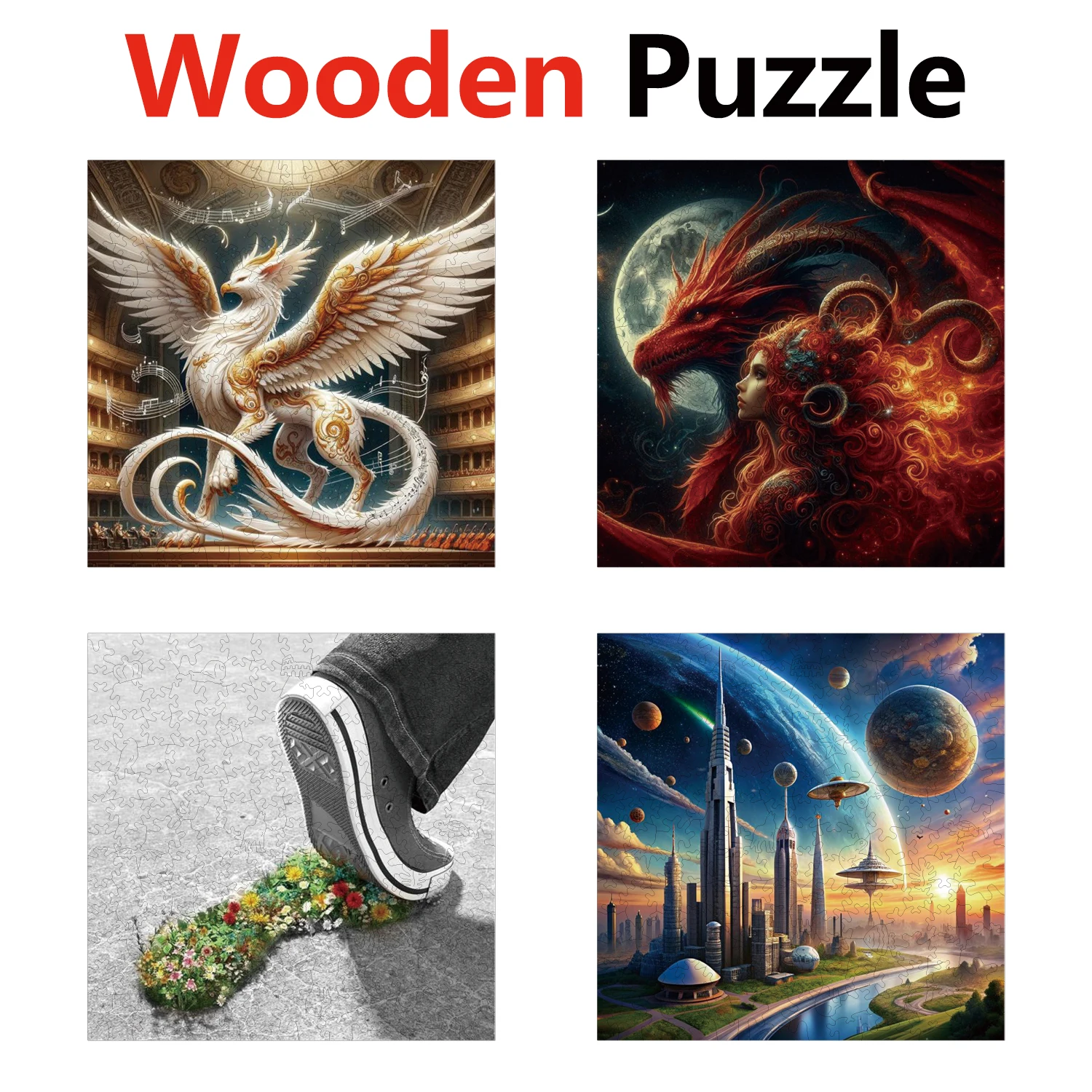 

Cross border Hot selling Animal Jigsaws For Dragon Shoes Creative Ball puzzle Distinctive Party Game Mysterious Wooden Puzzle