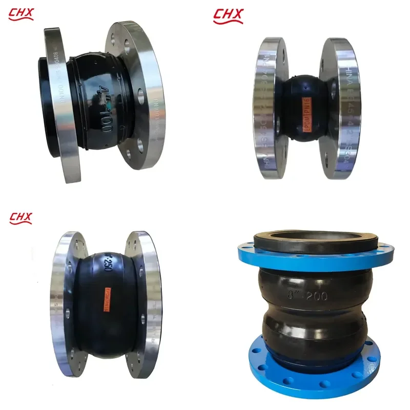 Joint d'expansion flexible en caoutchouc néoprène EPDM galvanisé de haute qualité de 8 pouces avec bride PN16