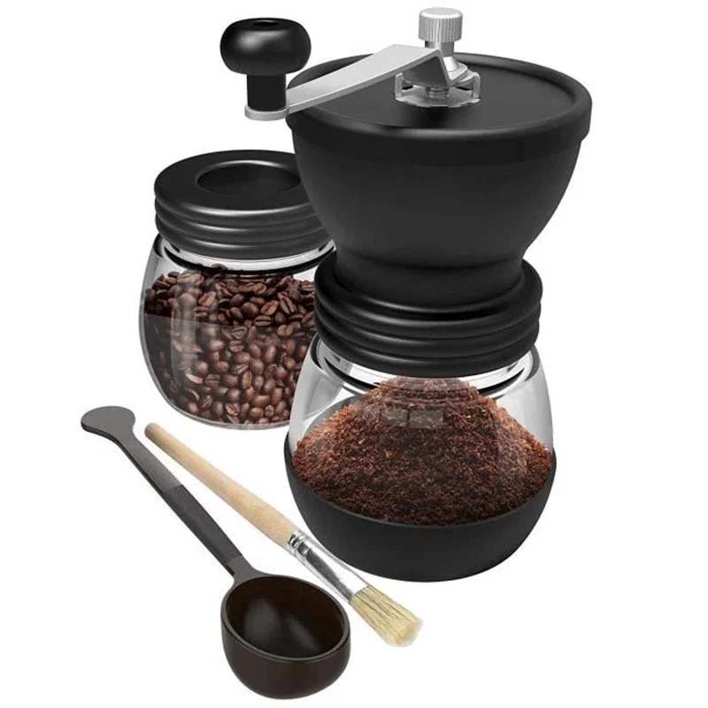 

Portable Manual Coffee Machine Grinder Adjustable Ceramic Burr Mill Hand Crank Household Crusher Coffee Bean Tools