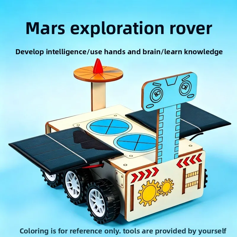 Solar Mars Rover DIY Kit STEAM Educational Science Experiment Model Tech Handmade Assembly Toy Solar Powered Space Exploration