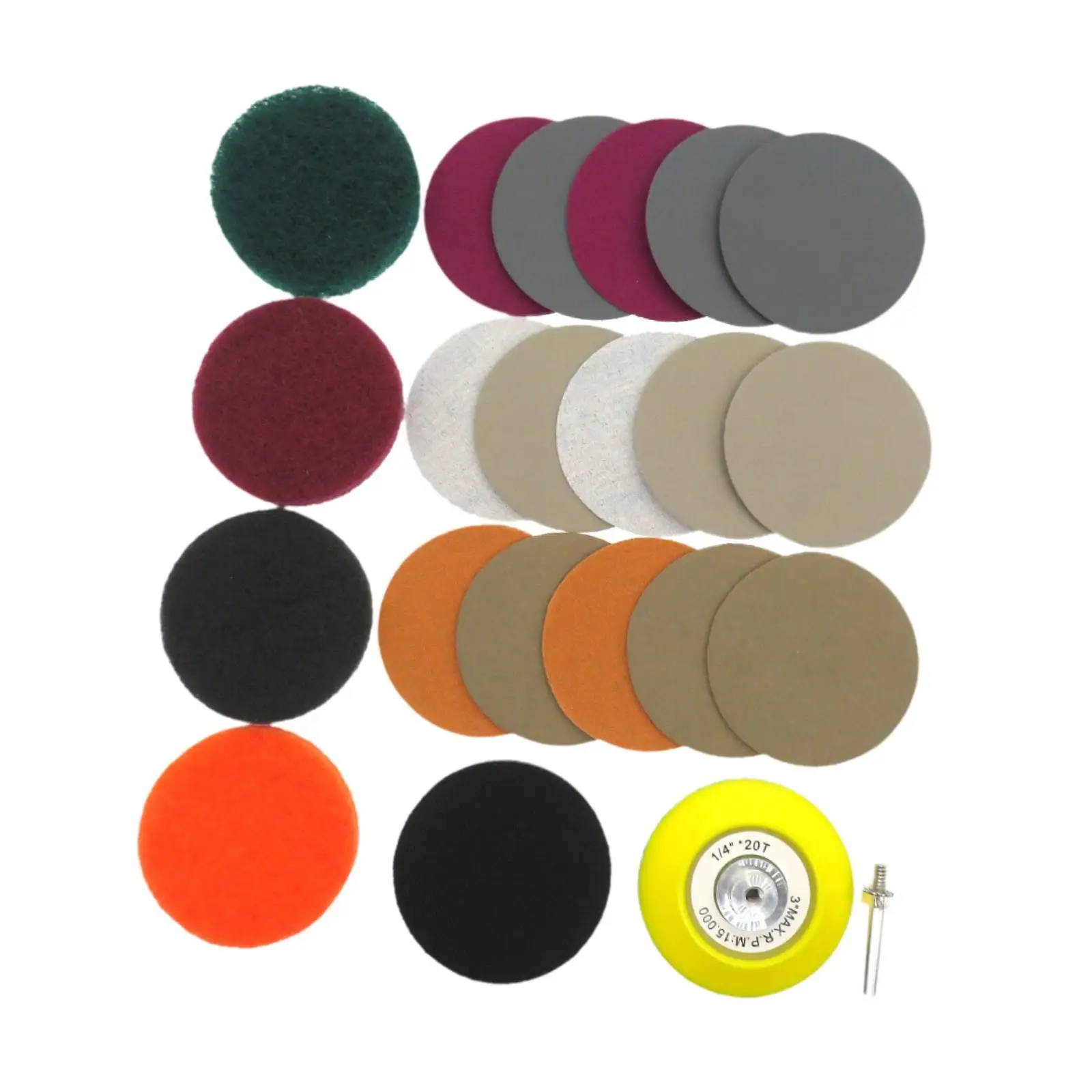 Easy to Use Sanding Discs Pads Car Care Abrasive Paper Flocking Headlight Polishing Restoration Kit for Auto Accessories