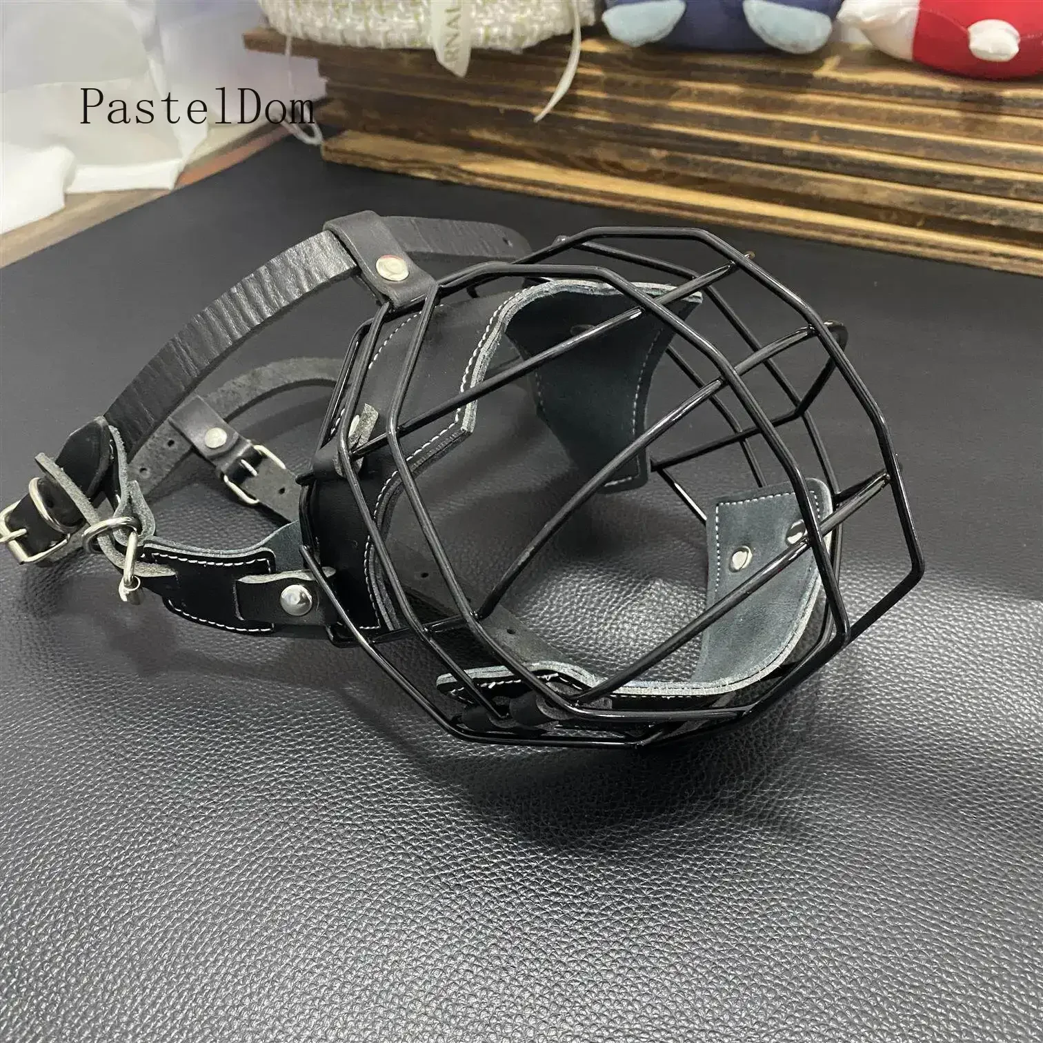 Stainless Steel Dog Muzzle for Rottweiler, Breathable Anti-Bite Mouth Guard, Prevent Accidental Ingestion & Scavenging