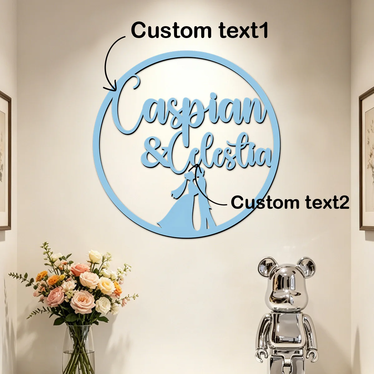 1pc Customized Hot Air Balloon Surname Brand, Wooden Souvenir, Custom Content, Children's Room Decoration, Holiday Gift view 4