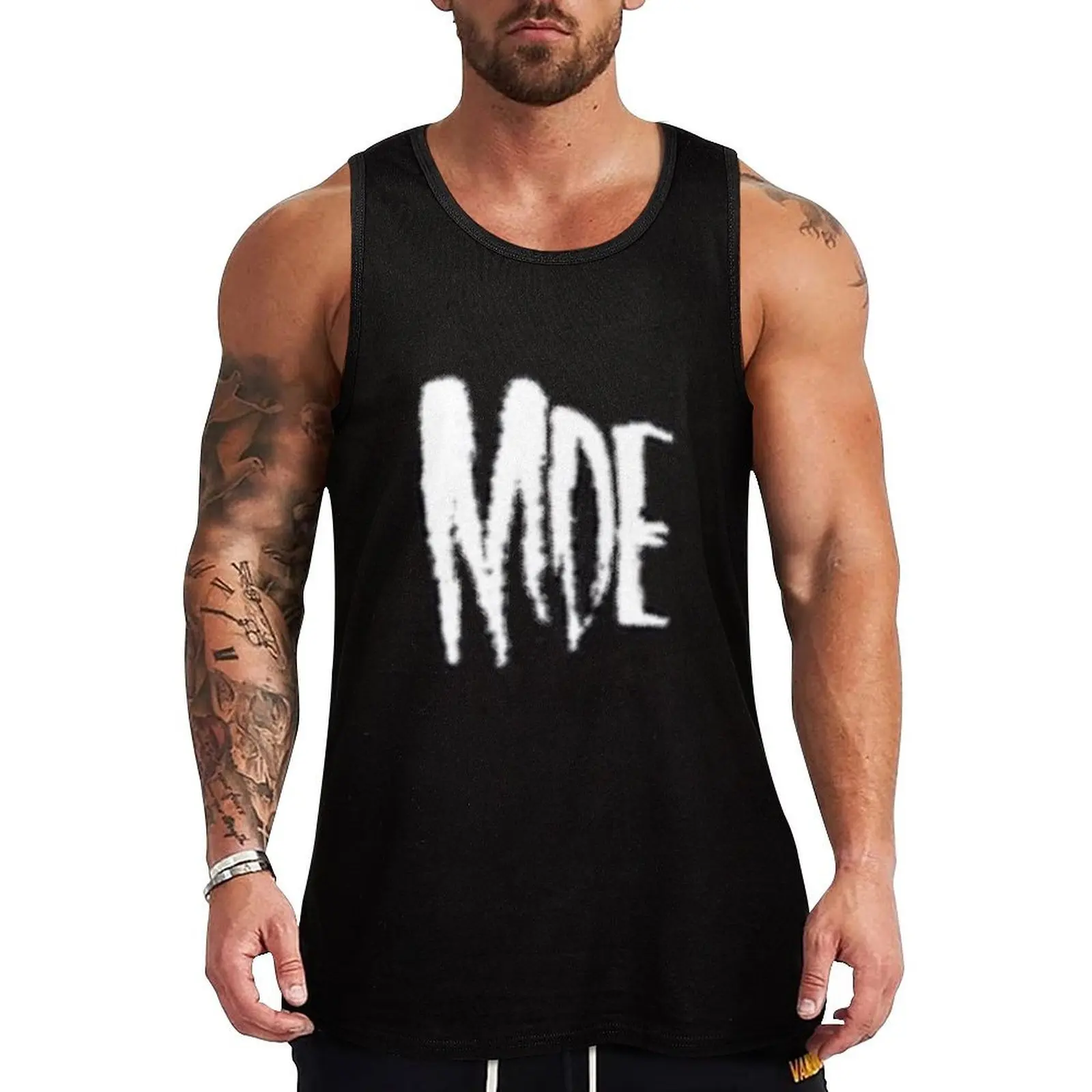 Camiseta sin mangas deportiva básica de algodón con diseño de texto MDE de un millón de dólares, estilo casual para el día a día