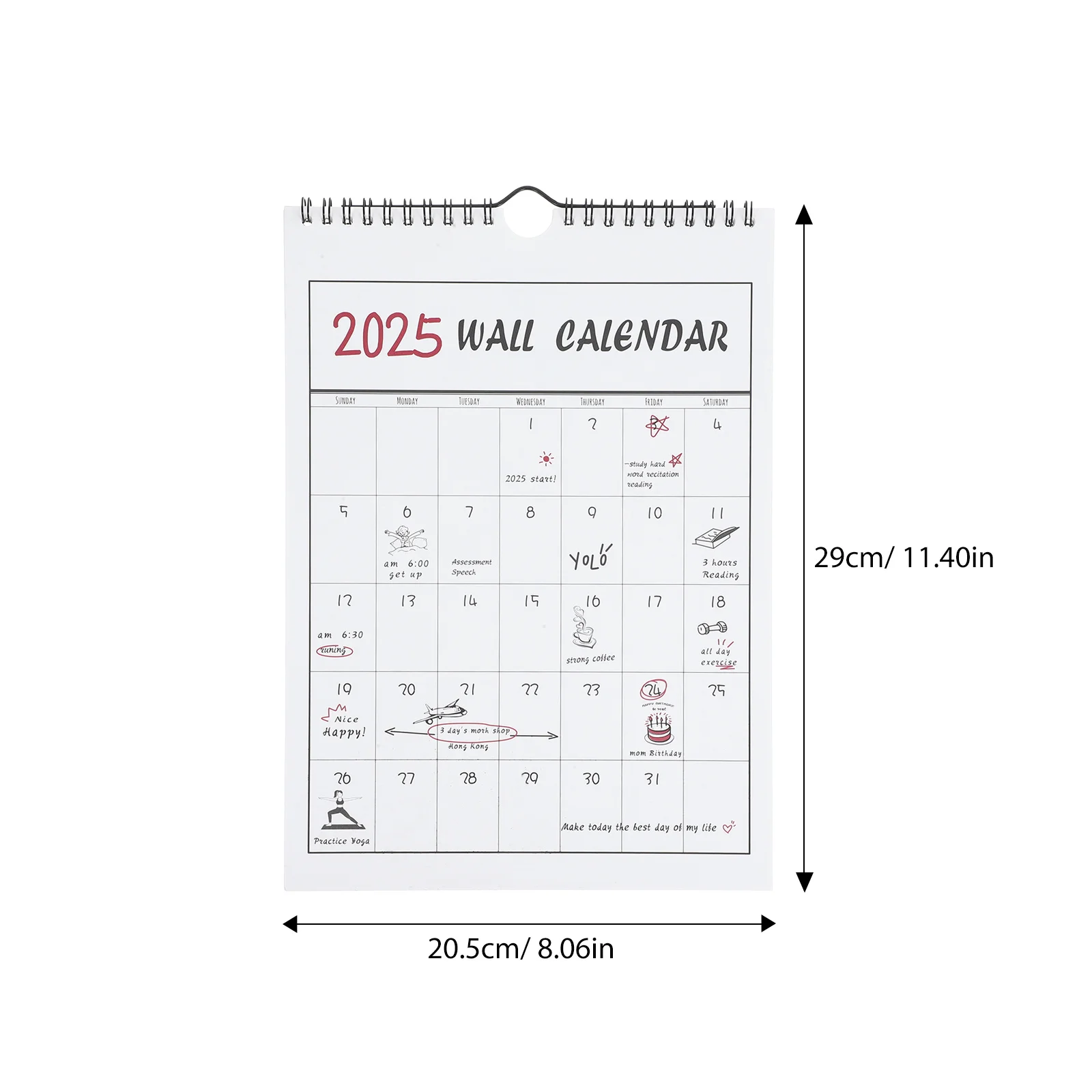 تقويم حائط مطبوع شفاف تصميم إبداعي مخطط شهري تخطيط سنوي صغير معلق ديكور مكتب 2024.9-2025.12