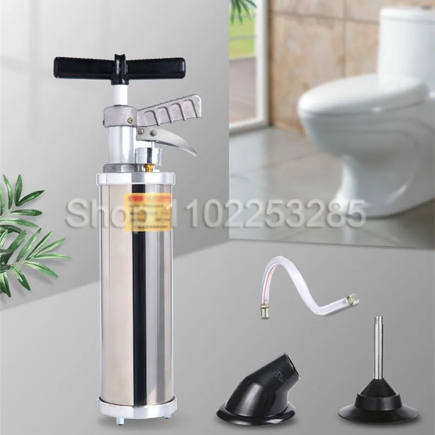 GQ-4T Pneumatic Pipe Dredging Machine Household Sewer Toilet Blockage Dredge High Pressure Powerful Jet Pipe Dredging Artifact