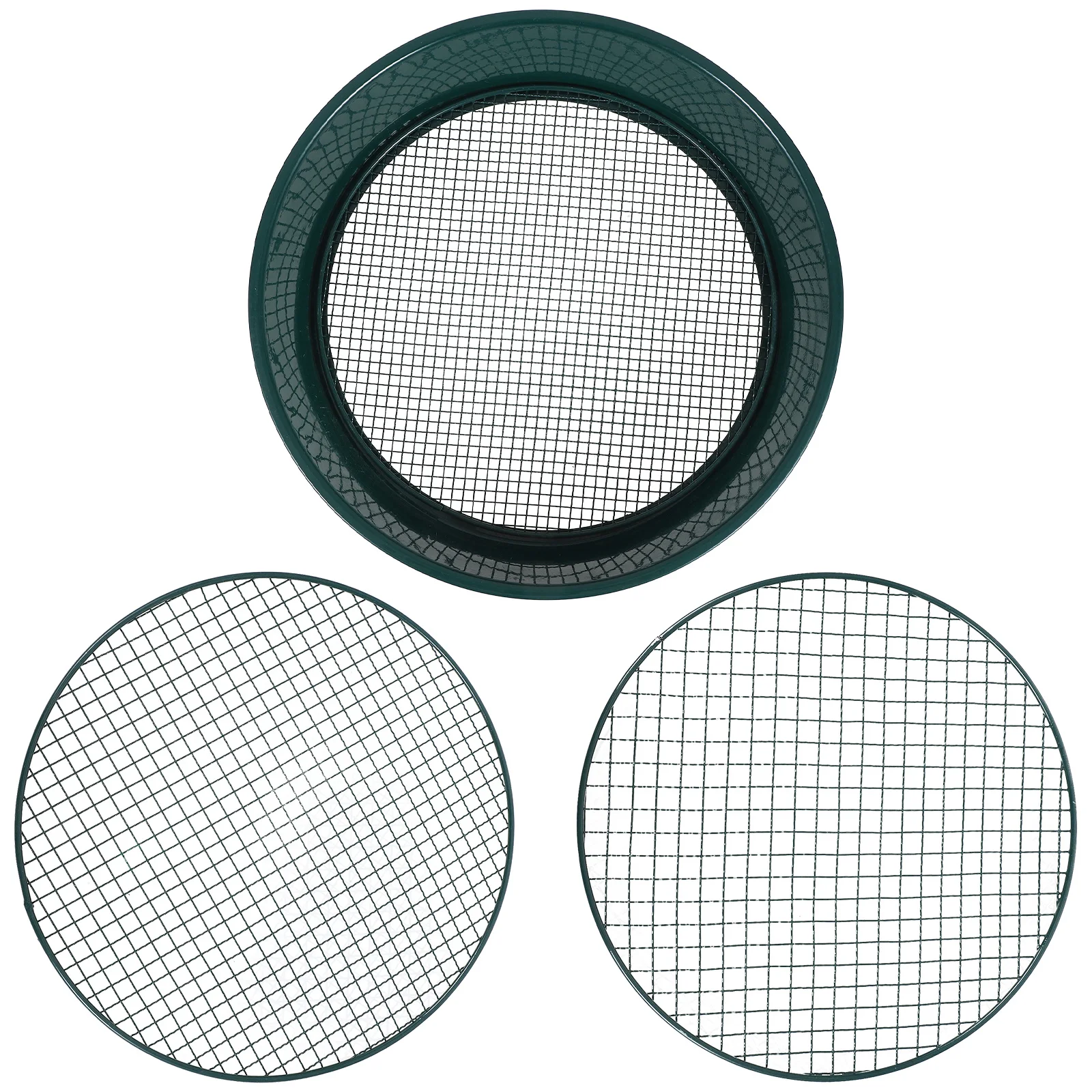 

1Set Garden Soil Sifter Metal Sifting Sieve with Replaceable Mesh Screens for Rocks Gravel Compost Soil Screening