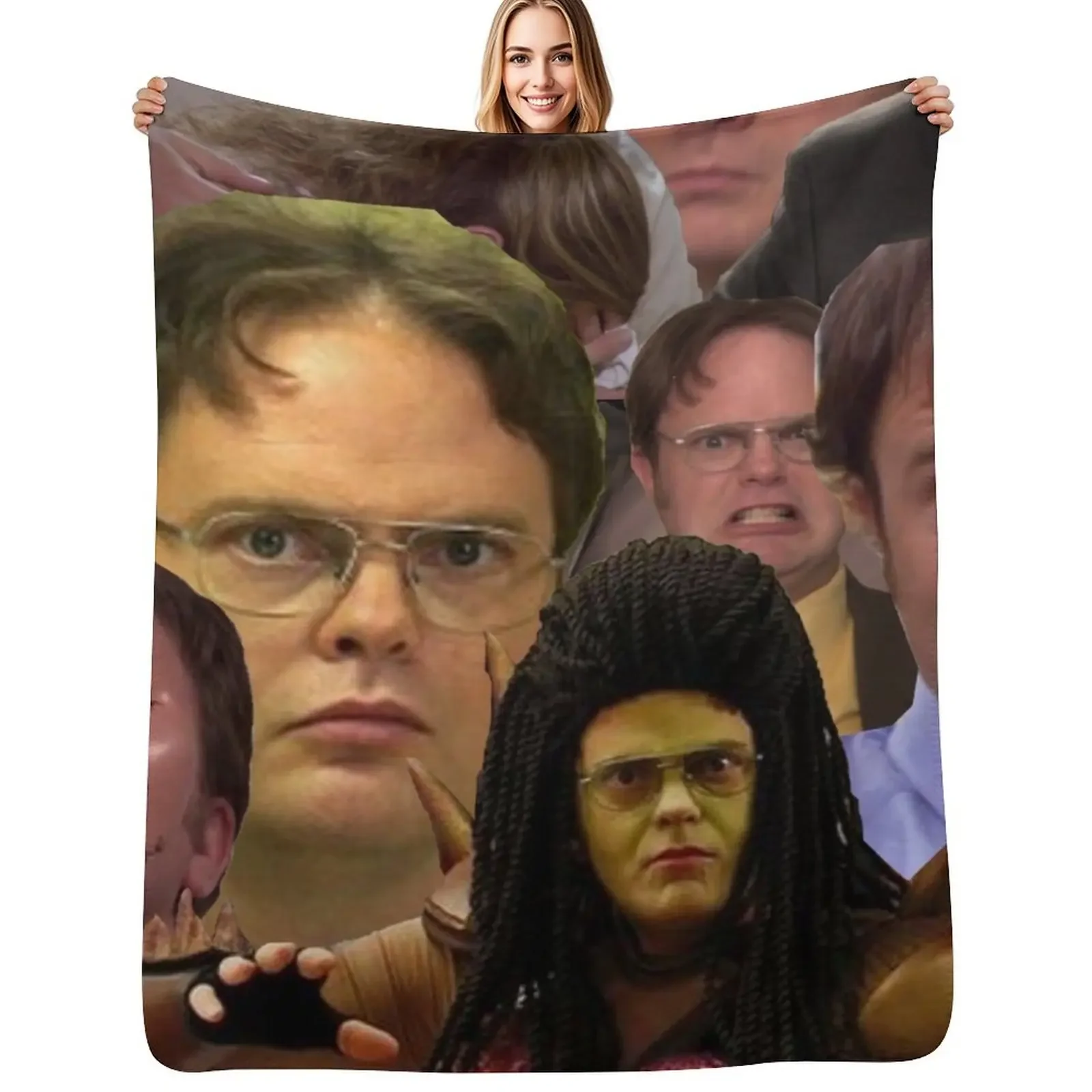 

Dwight K. Schrute Throw Blanket For Decorative Sofa Luxury Designer Summer Sofas Blanket