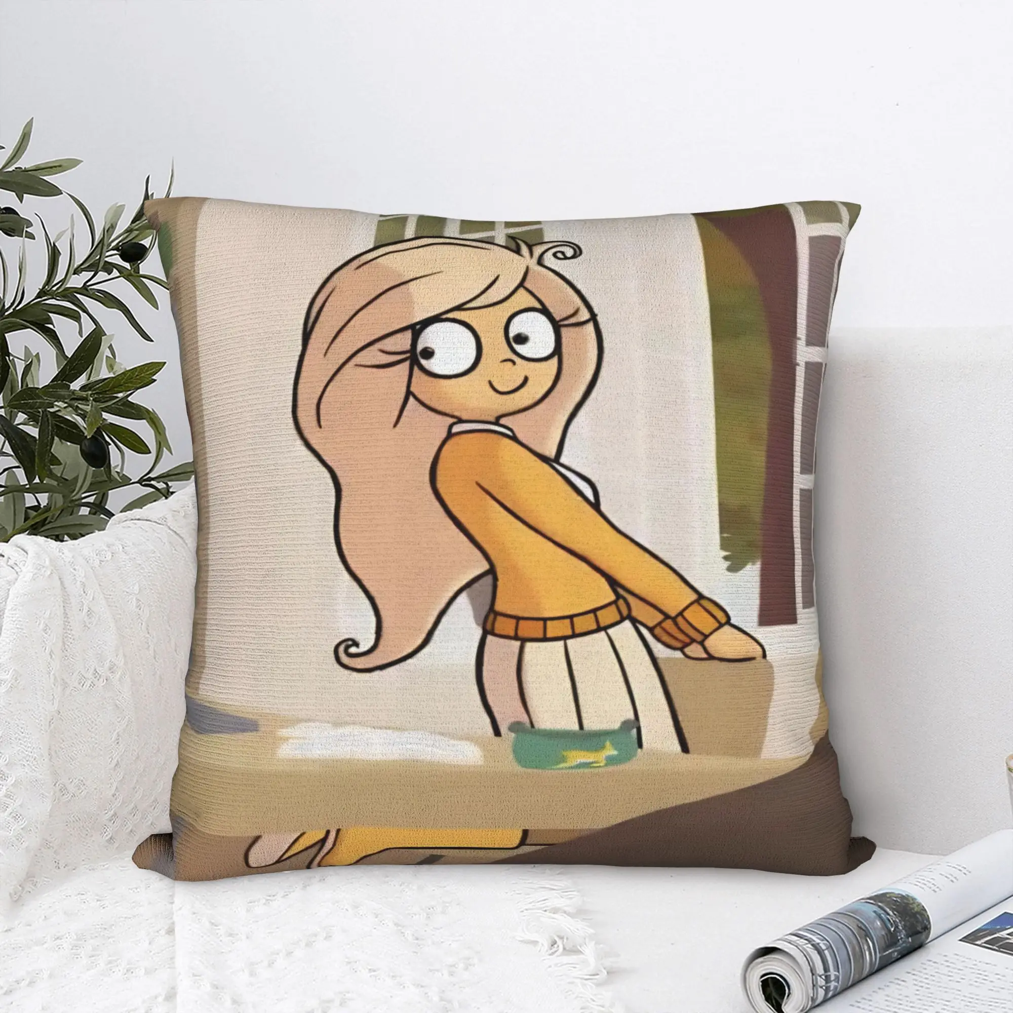 Ongezellig Mymy Yana  Pillowcase Stuff Printed Cushion Cover  Throw Pillow Cover Chair Decoration Zippered Multiple Sizes