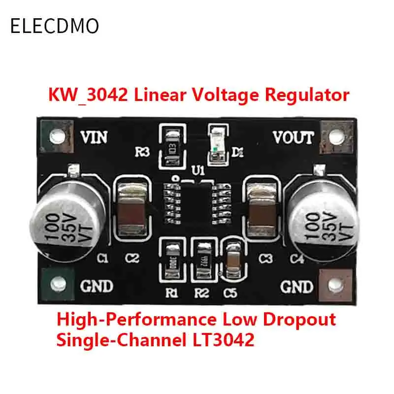 LT3042 Ultra-Low Noise LDO Linear Regulator Module 0.8μVrms Noise, High PSRR, Low Dropout, 5V/12V, RF Power Supply Board DIY Kit