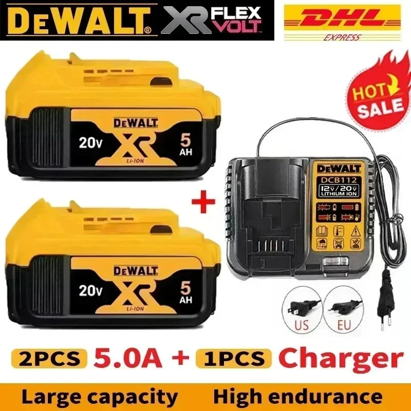 ? ? Originele DeWalt 6Ah/5Ah 20V batterij vervangbaar voor DCD887 DCD805 DCF860 Dcd796 DCG406 DCF880 DCF512 DCD805 accugereedschap - afbeelding 1