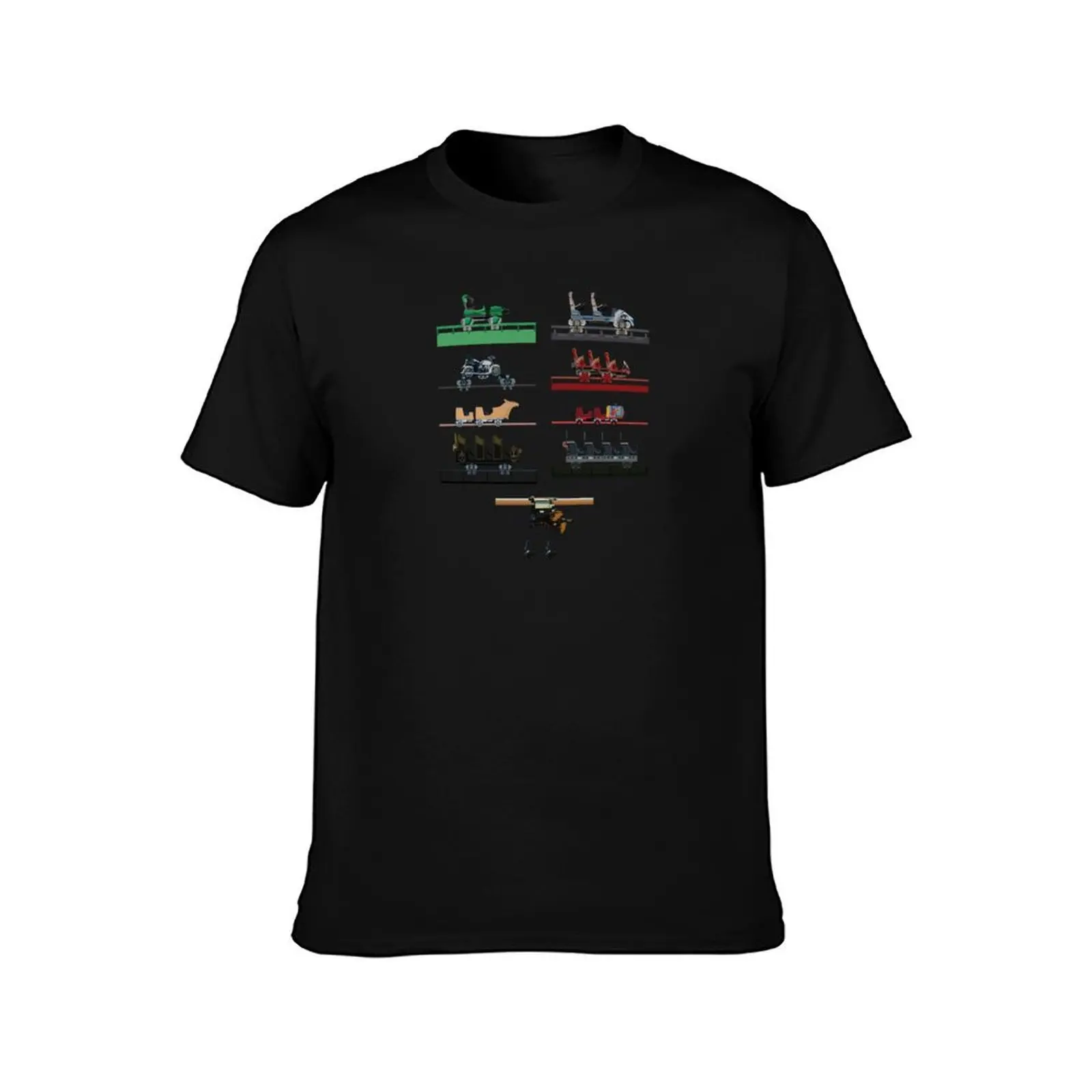 Islands of Universal Coaster Cars Design T-Shirt Holiday Party Tee Shirt T-Shirt