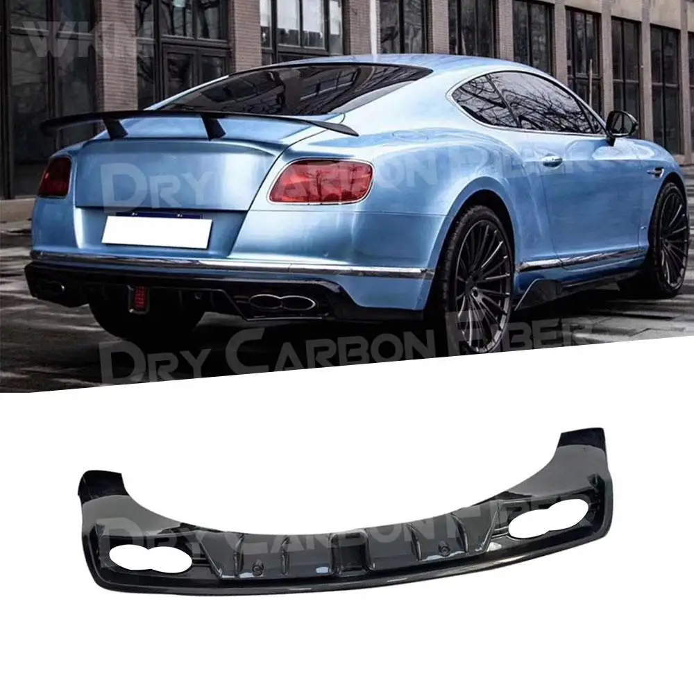 

for Bentley Continental GT 2015-2021 ST Style Carbon Fiber Rear Bumper Lip Diffuser Splitters Spoiler Rear Diffuser