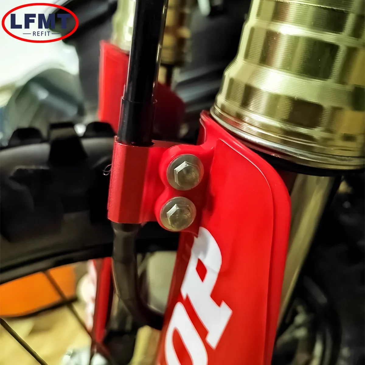 Abrazadera de manguera de freno delantero CNC para motocicleta, soporte de línea para HONDA CRF 125 150 250 300 450 R X RX L para Yamaha YZ 65 85 125 250 450 WR