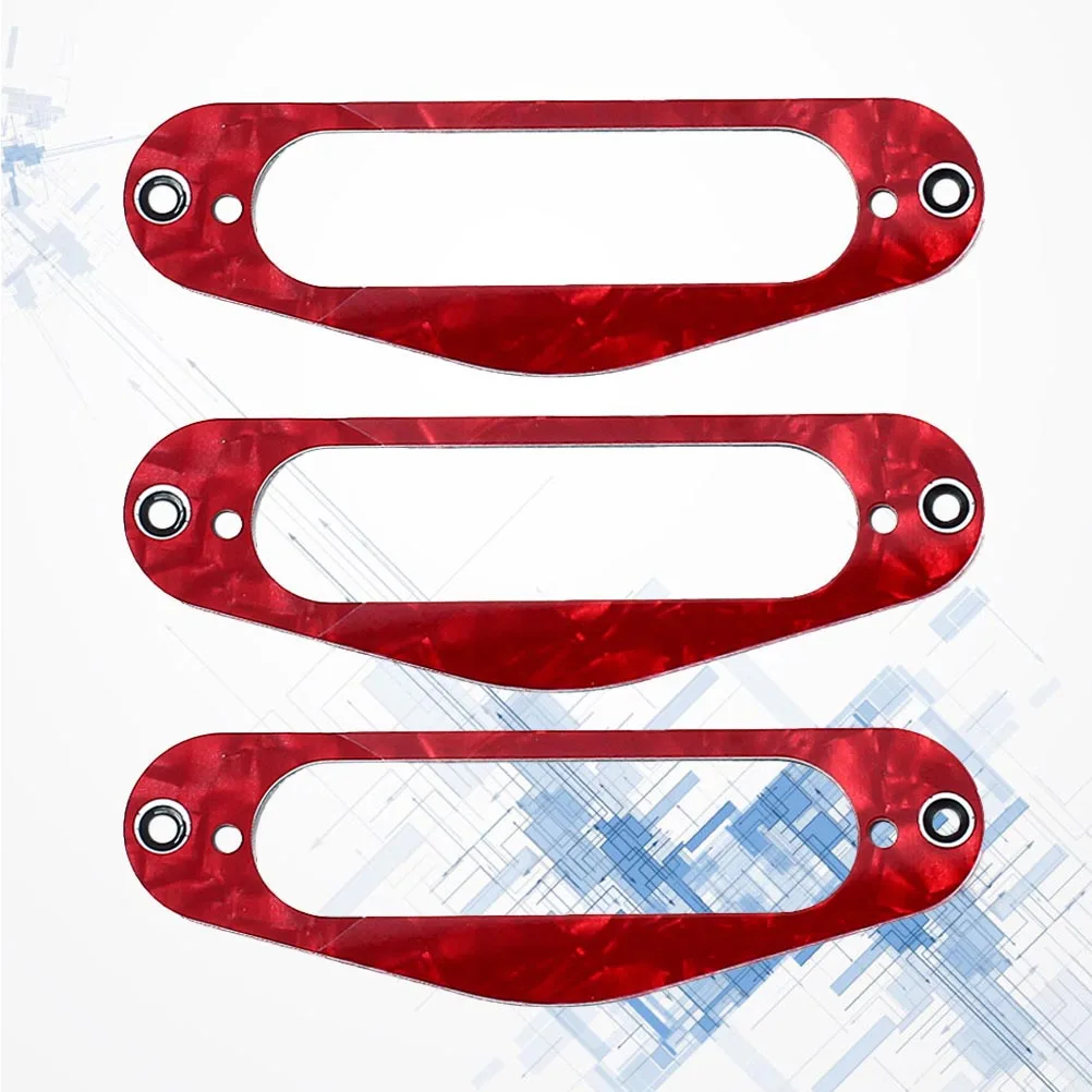 

3Pcs Gb405b Guitar Pickup Frame Single Coil Flat Ring for Tl Style Electric Guitars Red Durable Guitar Pickup Frame
