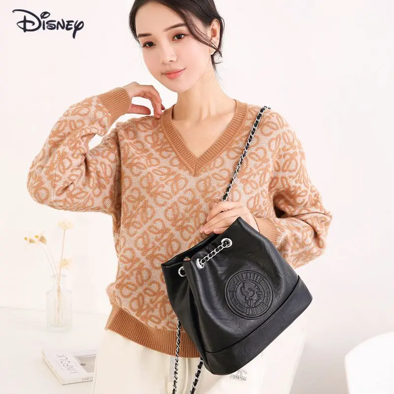 Original Disney Mickey Mouse Niche Premium Shoulder Bags For Girls Mickey Anime Kawaii High-capacity Bag Backpacks Women Gifts