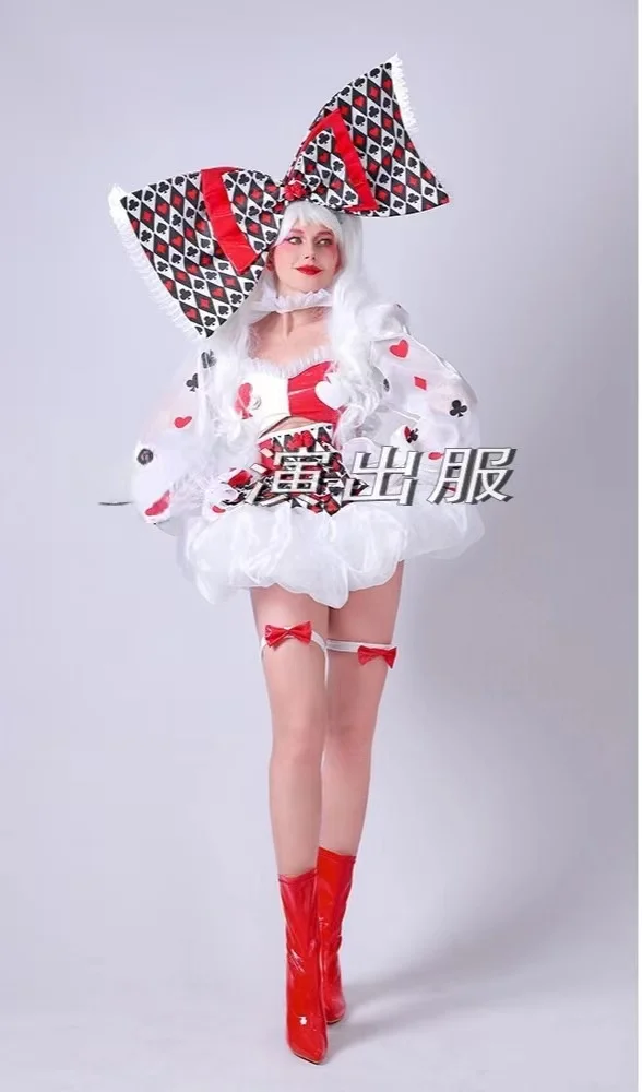 Show girl Costume Party outfit Concert outfit party show costume EventCute Clown Bow Headress+Outfits Moder Dance Clothing Women