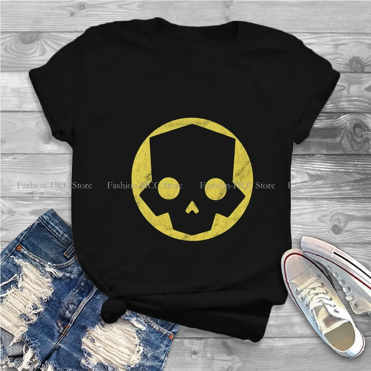 HELLDIVERS Polyester TShirt for Women Skull Soft Summer Sweatshirts T Shirt