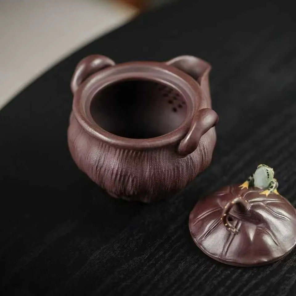 High Quality Real Yixing Jasaho Zisha Clay Teapot Yixing Zisha Pot Creative Leaf Teapot Zisha Teapot Set