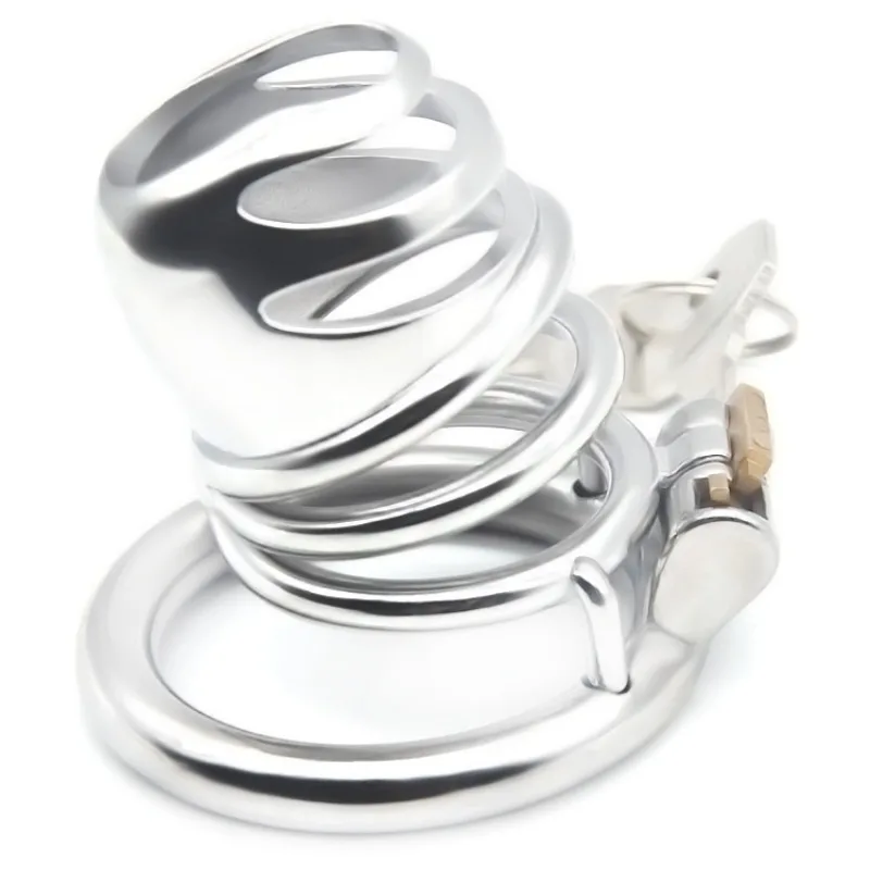 Male CB Chastity Lock Metal Stainless Steel Gourd Head Chastity Penis Cage Penis Lock Alternative Toy