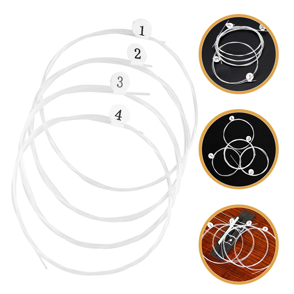 

4 Pcs Ukulele Strings Music Wire Accessories Replacement Part Instrument Accessory
