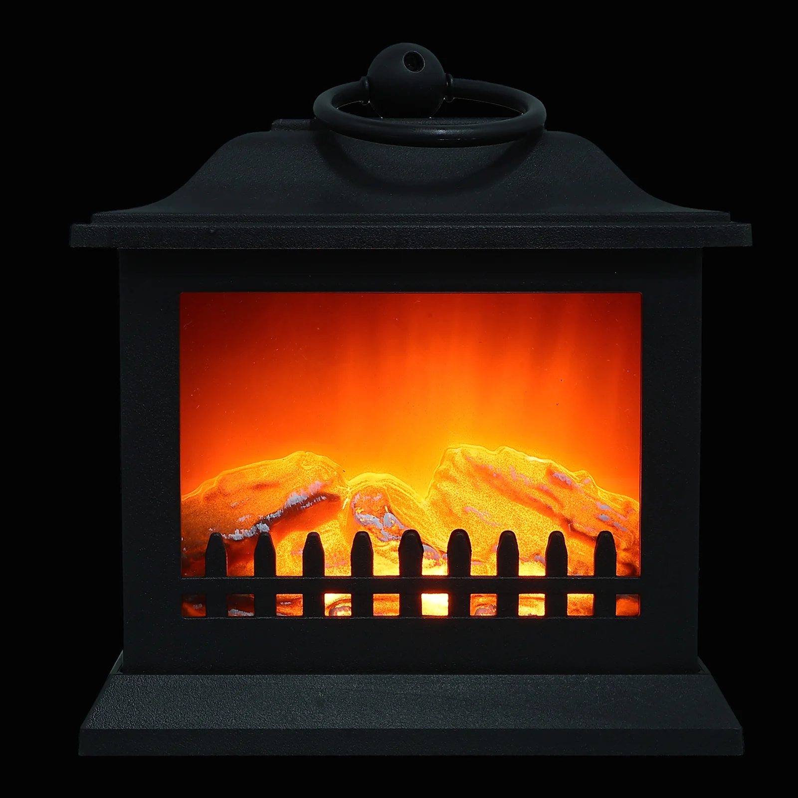 1-個暖炉ランタン屋内装飾吊りランプシミュレーション炎ライト装飾ホームパーティーナイトライト装飾