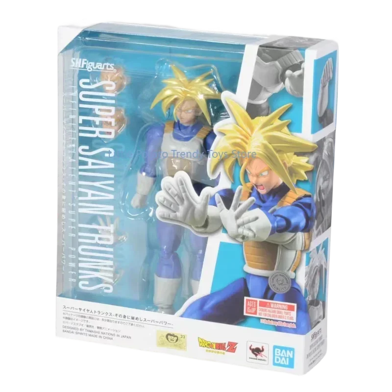 Bandai Genuine Dragon Ball Anime Figure SHF Super Saiyan TRUNKS Action Figure Toys for Children Gift Collectible Model Ornaments