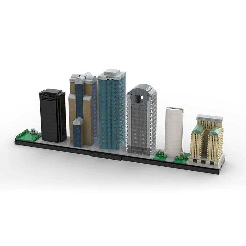 Bricklink MOC City Skyline Architecture Bruges Toronto Madrid Frankfurt Pisa Guadalajara Sets Building Blocks Kid Toys Gift