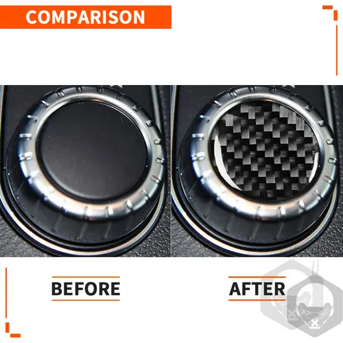 For Mercedes-Benz CLA C117 2014-2018 GLA X156 2015-2019 Central Multimedia Knob Button Cover Trim Carbon Fiber Car Accessories - Image 4