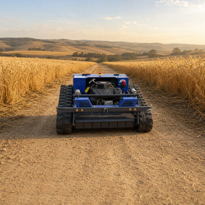 Customized Dam‑slope‑protection remote control lawn mower, long‑endurance whole‑unit configuration, tracked remote lawn mower