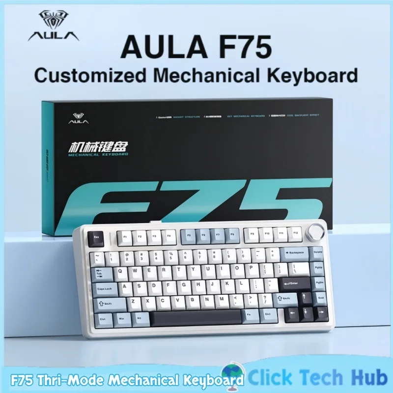 

Aula F75 Wireless Thri-Mode Mechanical Keyboard Customized Keyboard Esports Game Dedicated Rgb Side Engraved Keycap Valorant