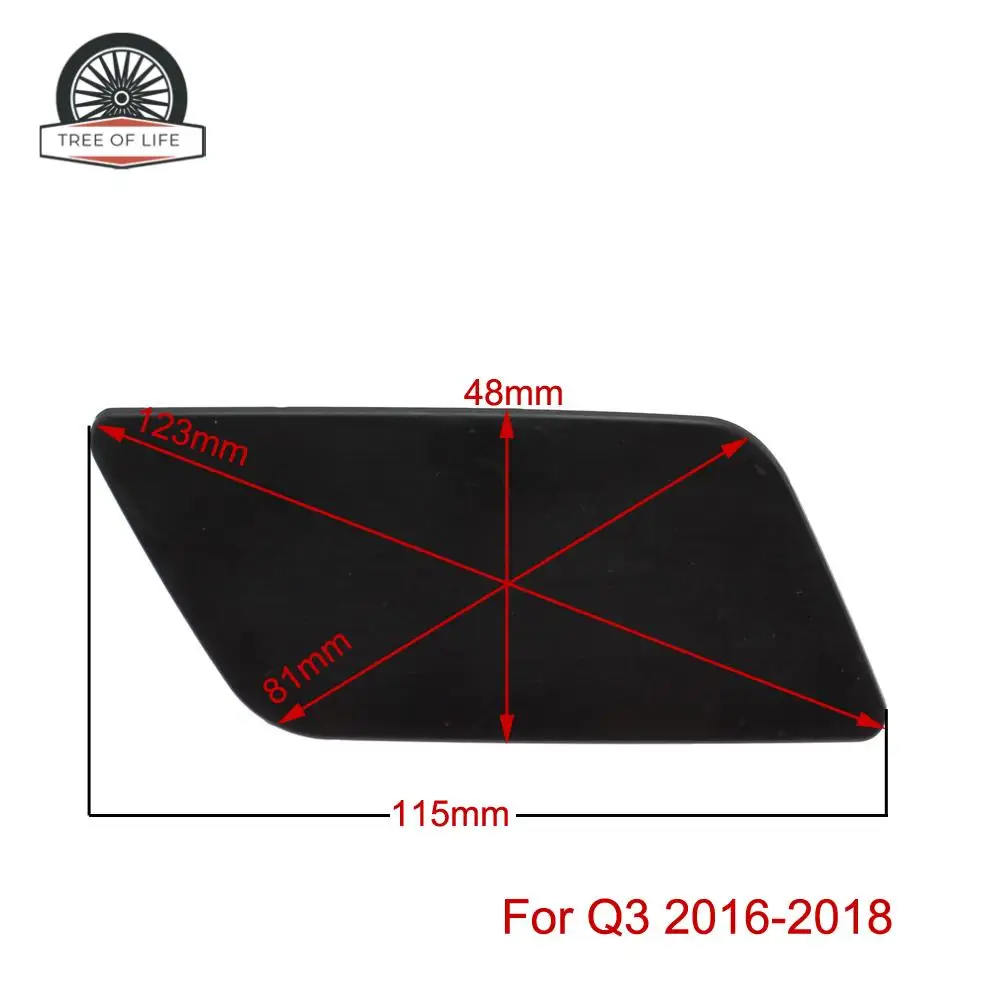 For Audi Q3 2016 2017 2018 Front Bumper Headlight Washer Cover Headlamp Water Cap 8U0955275E 8U0955276E 8U0 955 275E 8U0 955275E