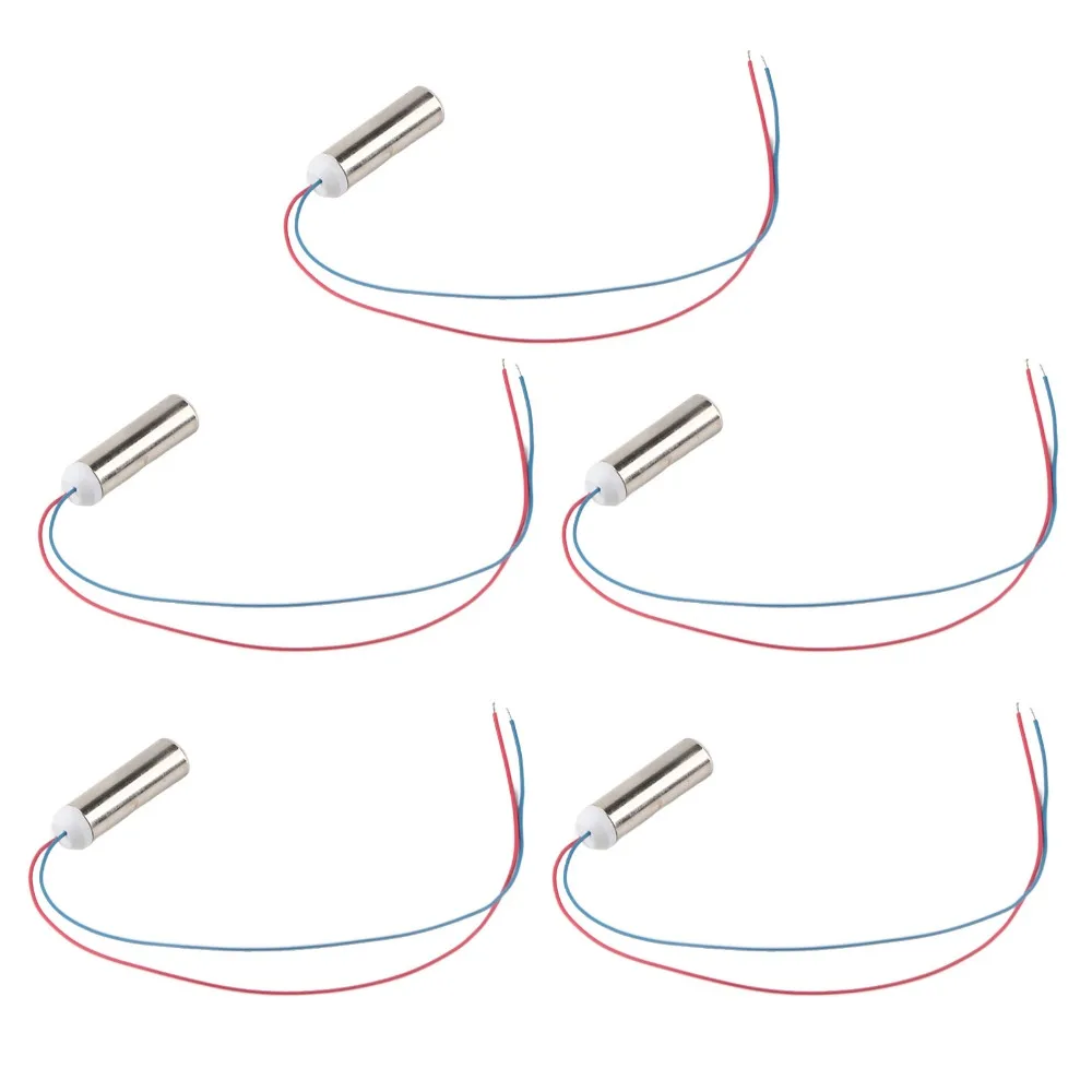 5pcs Durable Waterproof Coreless Vibration Motor 7x25mm 14500rpm Micro DC Motor 1-6V Miniature Motor For Massager