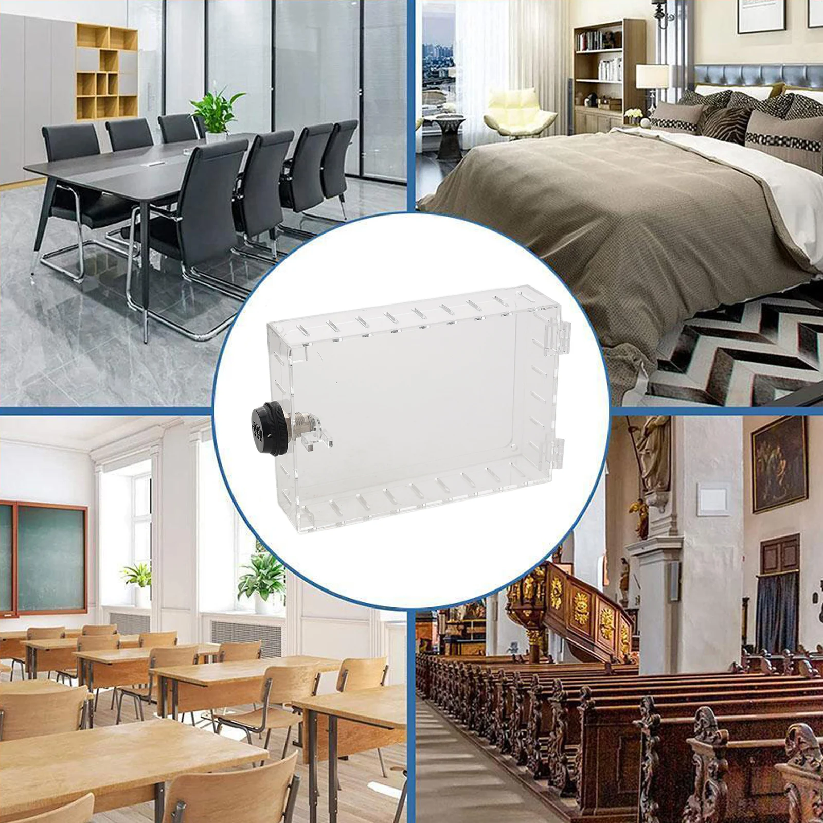 Adatto per la maggior parte dei termostati La cassetta di sicurezza del termostato in acrilico garantisce la sicurezza e l'integrità dei regolazioni della temperatura