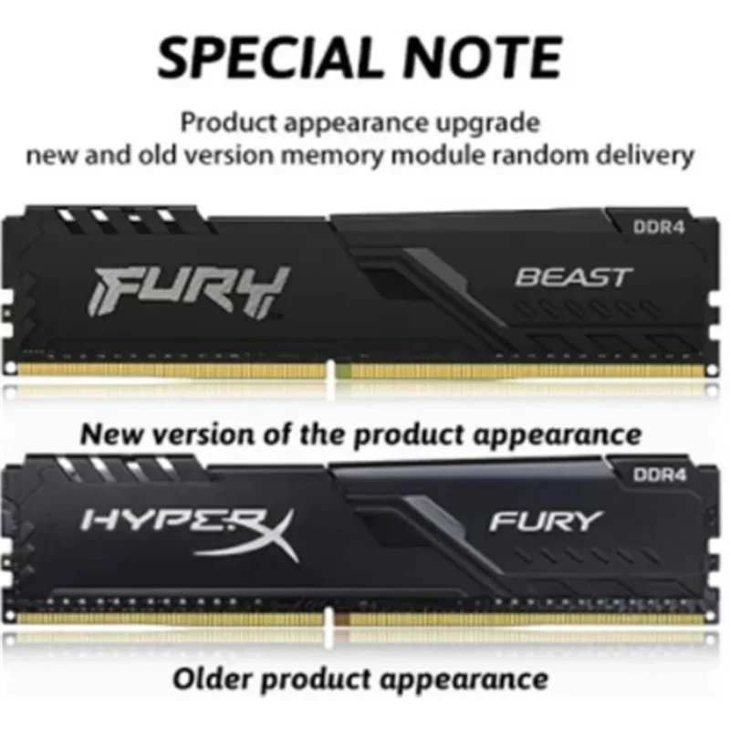 HyperX Fury Memoria DDR4 Computer Memory 8GB 16GB 32GB 3200MHz 2666MHz 3600MHz 2400MHz 2133MHz Ram DRAM DIMM Memory view 3