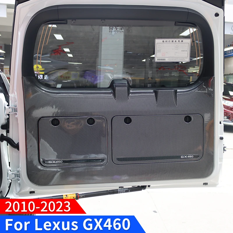For Lexus GX460 2010-2023 Tailgate Panel Cover Trunk Interior Fiber Pattern Trim Garnish Upgraded Styling Modification Accessory