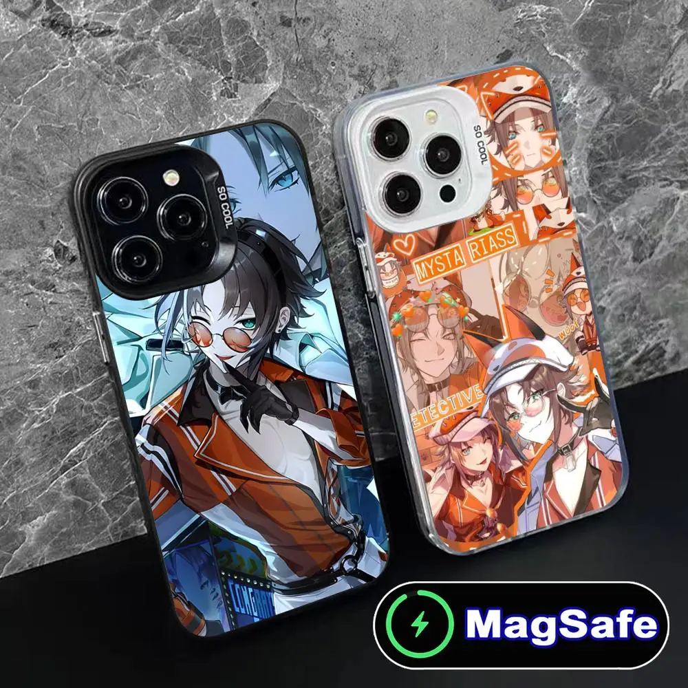 

Чехол для телефона Anime Mysta Rias для iPhone 17 16 15 14 13 12 11 Air Pro Max Plus, полупрозрачный, цветной, с поддержкой MagSafe, красивый