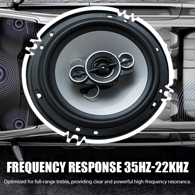 2PCS 6 Inch HiFi Coaxial Subwoofer 1300W (2*650W) Car Automotive Audio Music Stereo 12V Full Range Frequency Car Speaker Woofer
