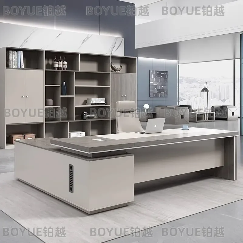 for Light Luxury Modern Executive Office Desk and Chair Set Simple Large President Desk for Manager Leadership Room Senior