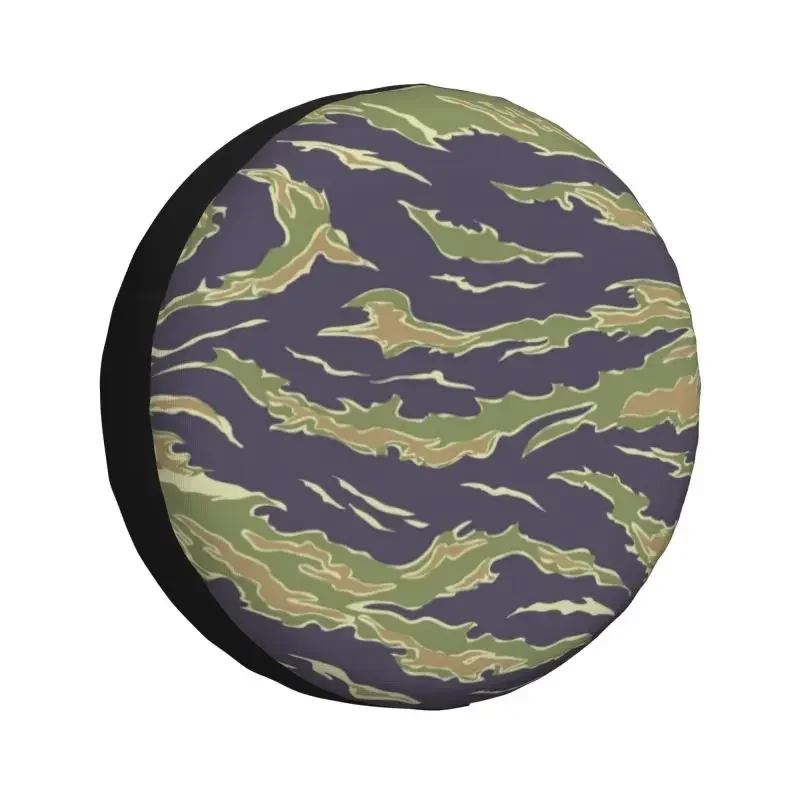 

Tiger Stripe Camo Army Camouflage Spare Tire Cover for Suzuki Mitsubish SUV RV Trailer Car Wheel Protectors Accessories