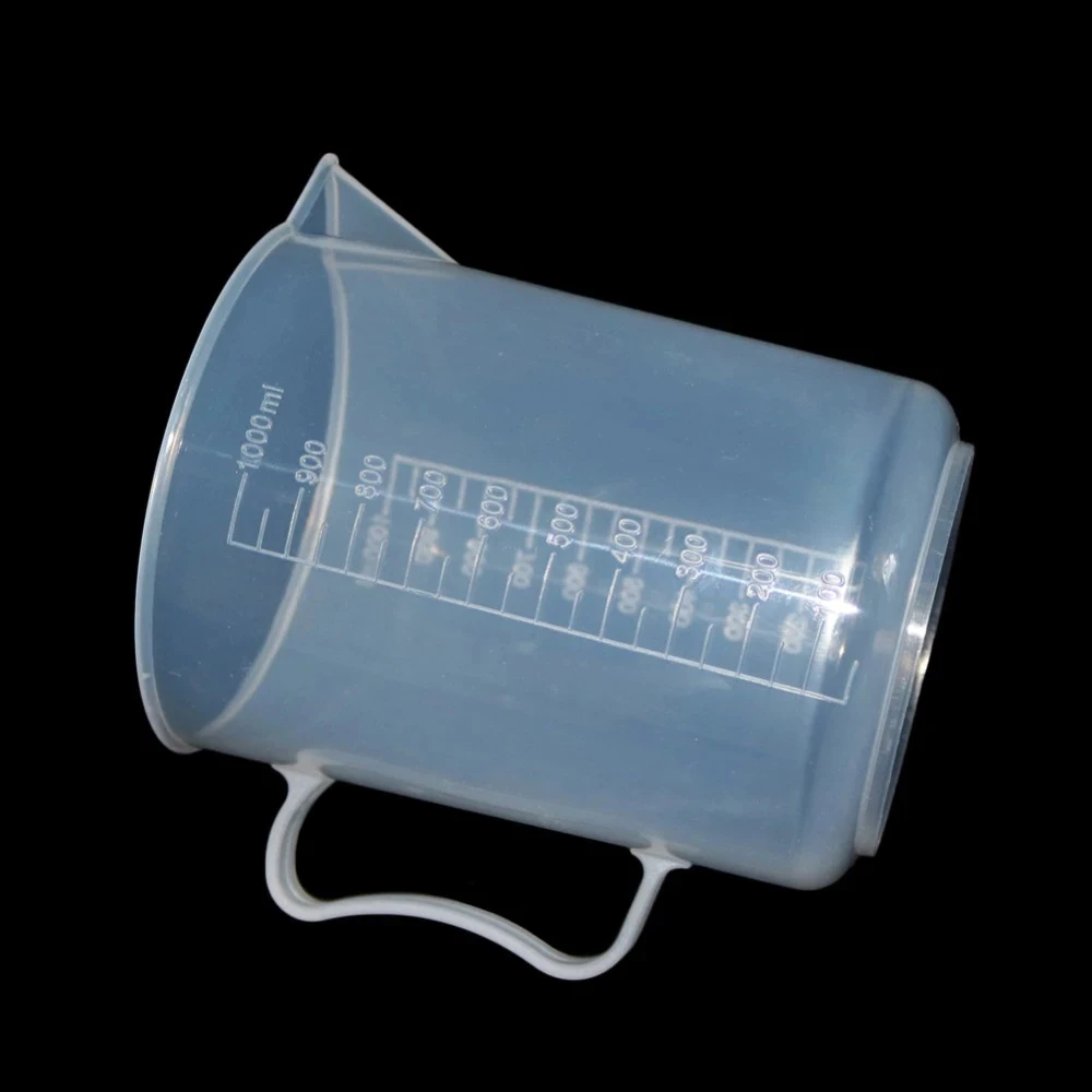 Tool Schoolbenodigdheden Herbruikbare Transparante Plastic 250/500/1000/ml Maatbeker Met Handvat Maatcilinder Maatbeker