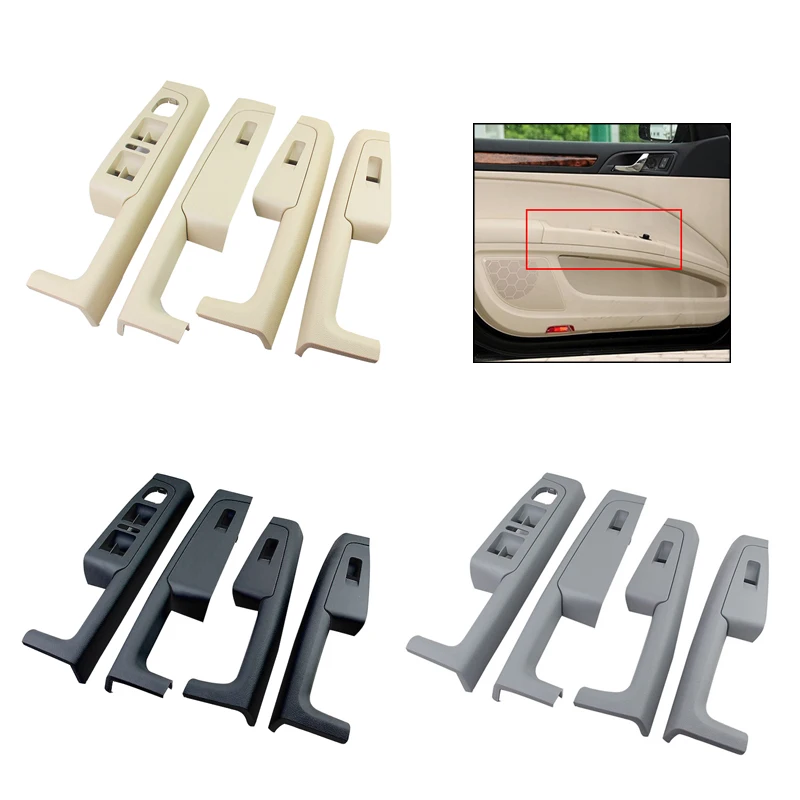 4 Pcs Car Inner Door Handle Armrest Frame Front Rear Left Right Switch Control Panel Trim for Skoda Superb 3T1867157/3T11867158