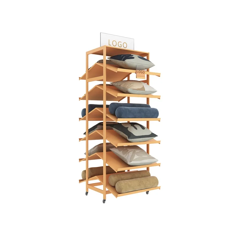 custom.Iron factory metal racks frame shelf stands pillow shop fittings and display for home product